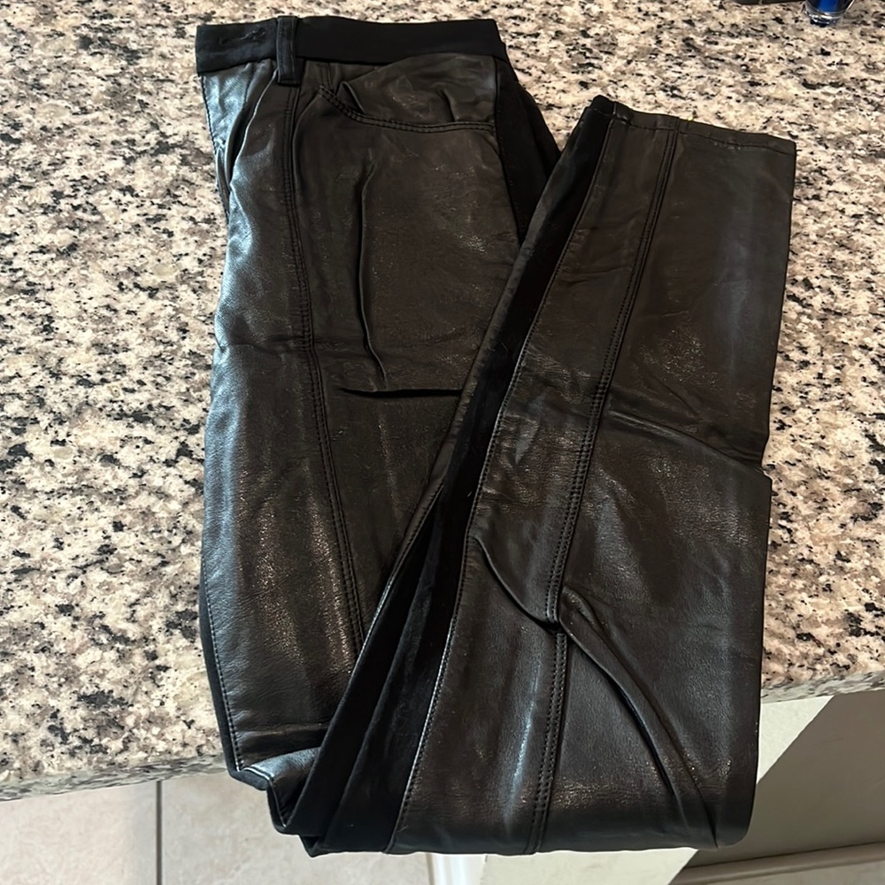 Banana Republic faux leather pants.
